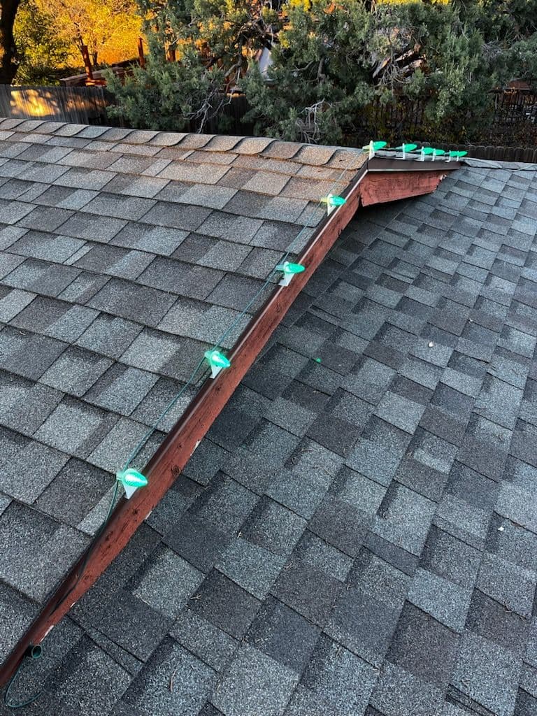 Festive Green Light Installation in Prescott image