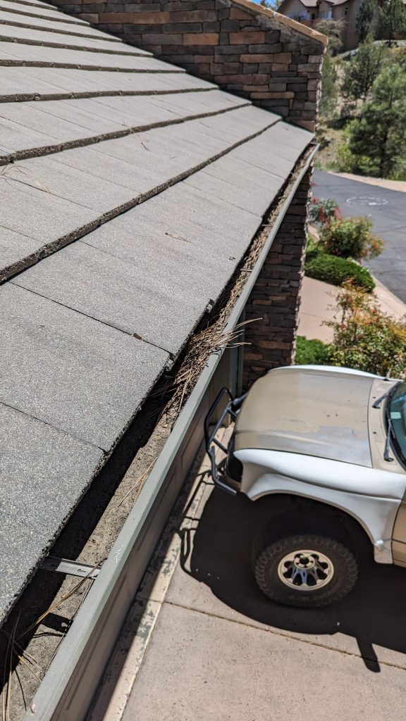 Before gutters in Hassayampa neighborhood 